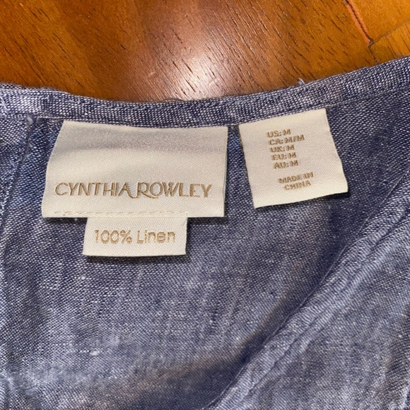 Cynthia Rowley Linen Sleeveless Dress Women’s Size Medium - Picture 2 of 8